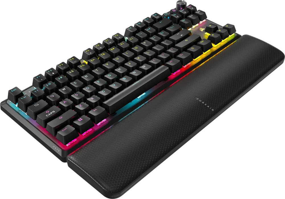 Corsair K70 CORE TKL RGB Gaming Wireless/Bluetooth Mechanical Keyboard, Corsair MLX Red Switch