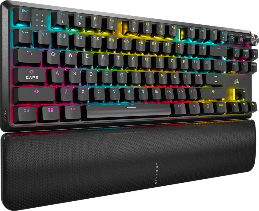 Corsair K70 CORE TKL RGB Gaming Wireless/Bluetooth Mechanical Keyboard, Corsair MLX Red Switch
