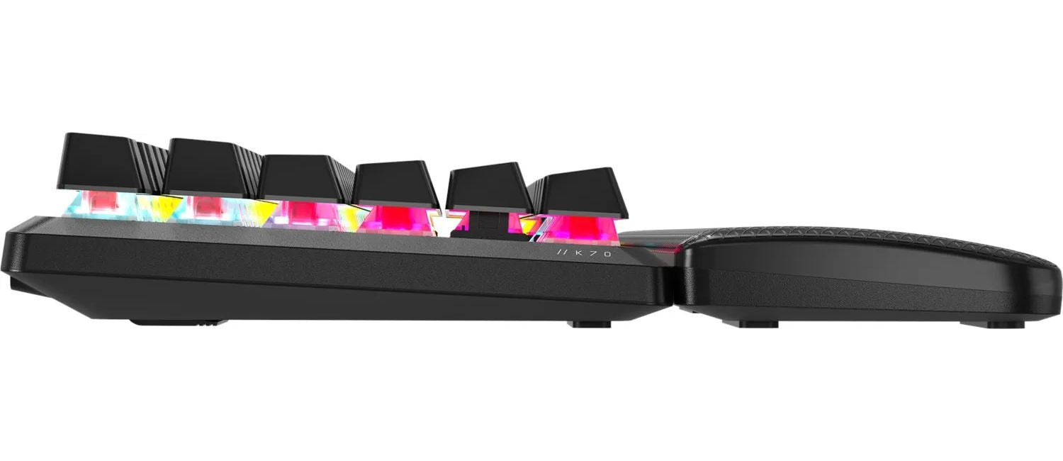 Corsair K70 CORE TKL RGB Gaming Wireless/Bluetooth Mechanical Keyboard, Corsair MLX Red Switch