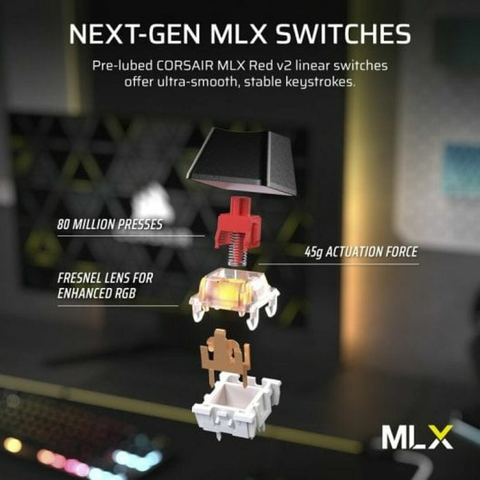 Wireless Keyboard Corsair CH-914901E-ES Black Spanish Qwerty