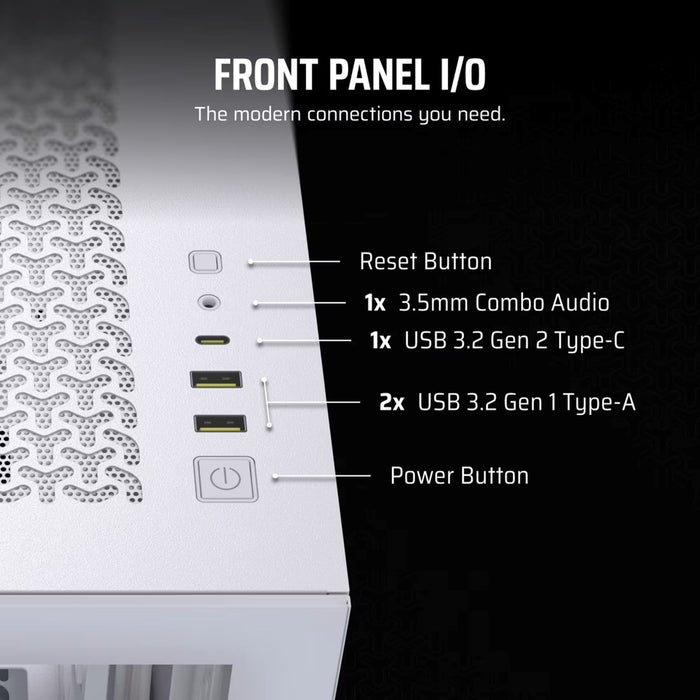 Corsair Midi Tower 3500X LXR LINK TG White