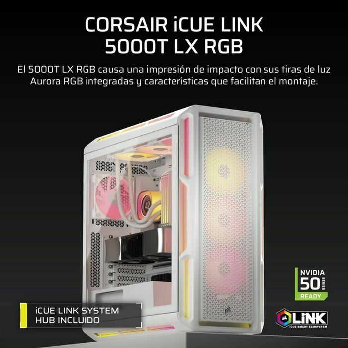ATX Semi-tower Box Corsair CC-9011299-WW White Multicolour
