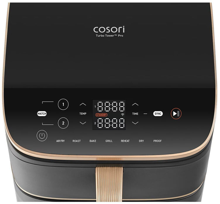 Cosori Turbo Tower Air Fryer 6.5L+4.3L Black EU KAAPAFCSSEU0246Y