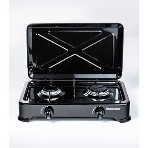 Countertop Hob Gas Ravanson K-02TB [black; 2 zone(s)] - CookersAGD-KTU<<<Home Appliance - ProductsAGD<<<ActionPL