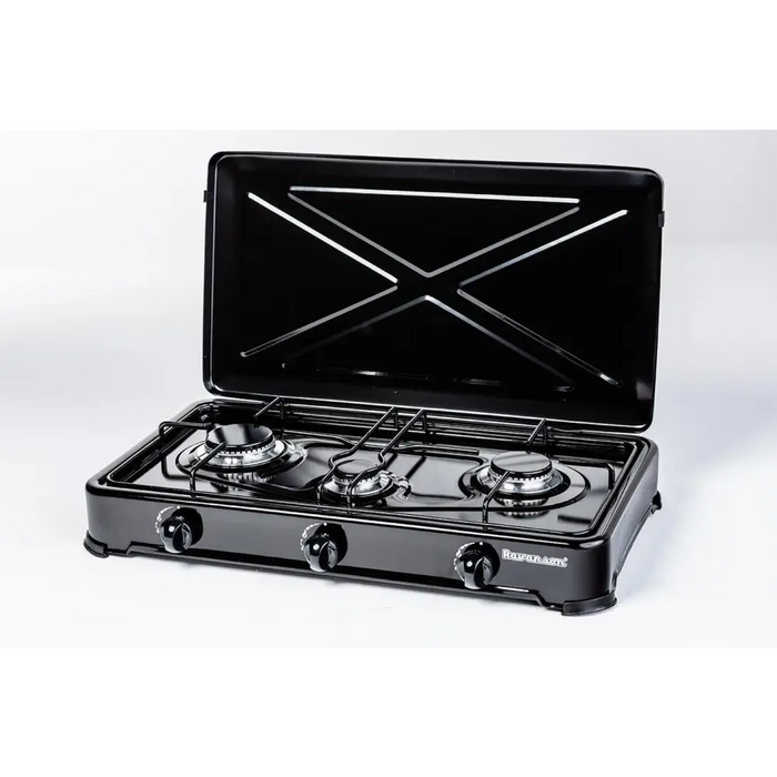 Countertop Hob Gas Ravanson K-03TB [white; 3 zone(s)] - CookersAGD-KTU<<<Home Appliance - ProductsAGD<<<ActionPL