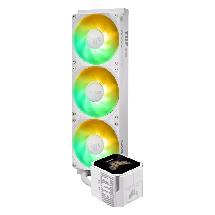CPU Cooler ASUS TUF Gaming LC III 360 ARGB LCD White Edition - Охладители за процесори<<<Компютърни компоненти<<<ValiAPI