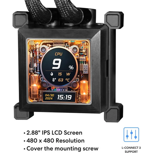 CPU Cooler Lian Li HydroShift LCD 360 Silent - Black - Охладители за процесори<<<Компютърни компоненти<<<ValiAPI