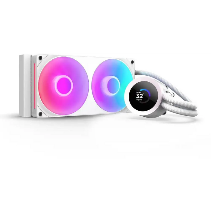 CPU Cooler NZXT Kraken Plus 240 RGB LCD Display - White - Охладители за процесори<<<Компютърни