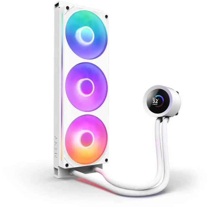 CPU Cooler NZXT Kraken Plus 360 RGB LCD Display - White - Охладители за процесори<<<Компютърни