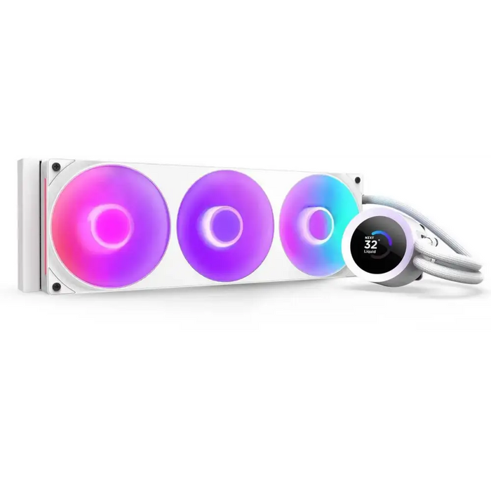 CPU Cooler NZXT Kraken Plus 360 RGB LCD Display - White - Охладители за процесори<<<Компютърни