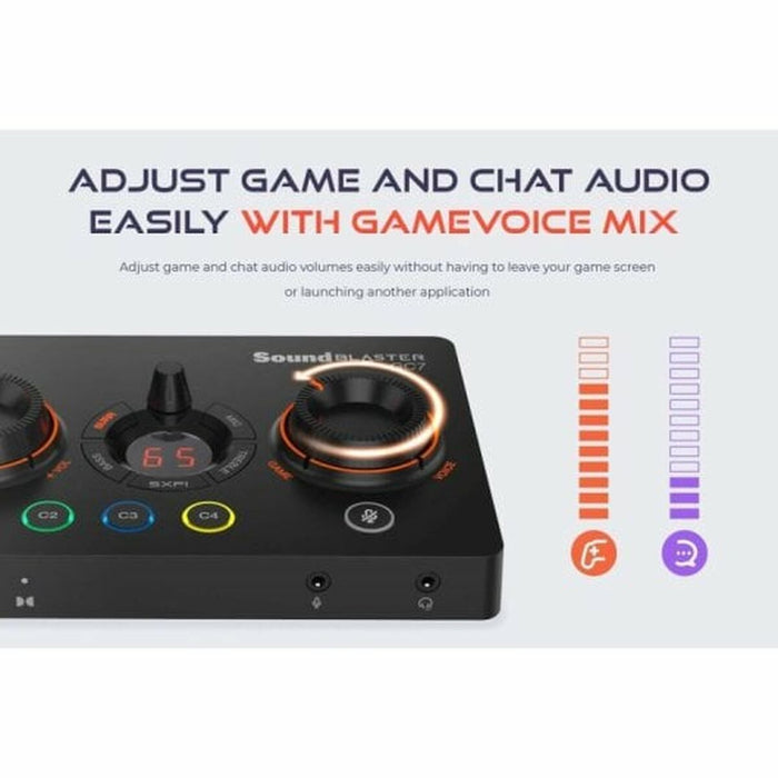 External sound card Creative Sound Blaster GC7, USB-C, Super X-FI, PC, Mac, PS 4/5, Xbox, Nintendo Switch