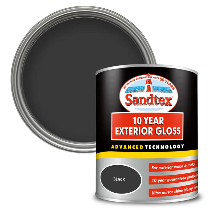 PAINT SANDTEX GLOSS BLACK 0.750L