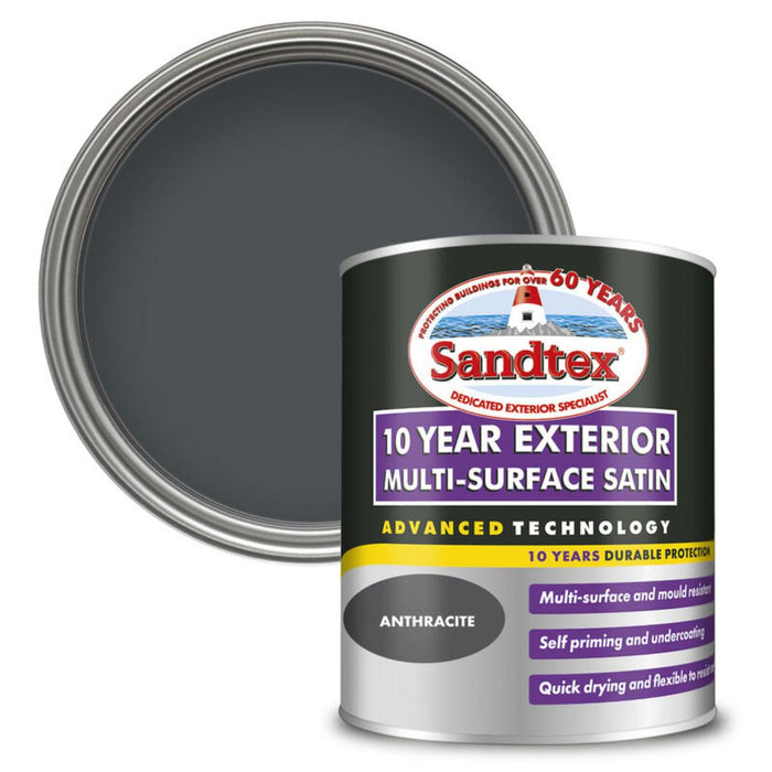 PAINT SANDTEX SATIN ANTHRACITE WATER BASE