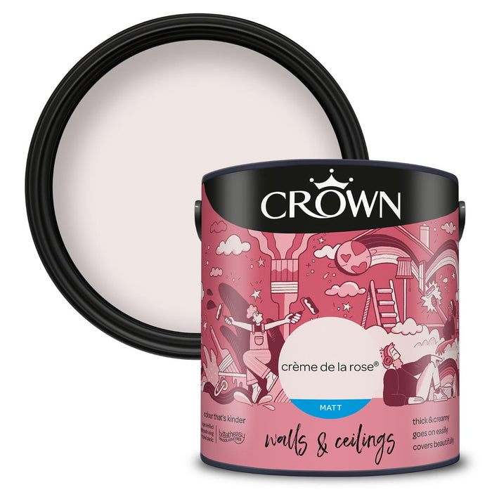 INTERIOR PAINT CROWN CREAM DE LA ROSE2.5