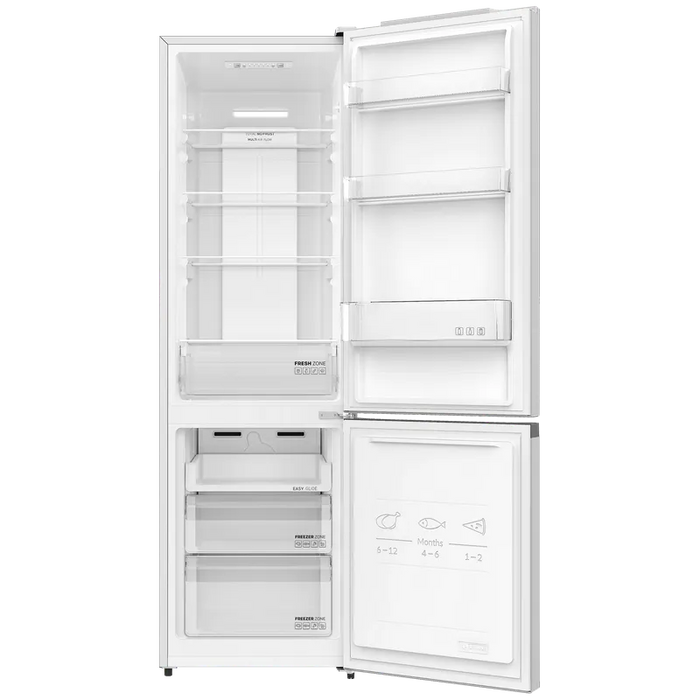 Refrigerator with freezer Crown CBN269IX, 262 l, E, No Frost, Stainless steel