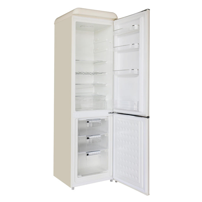 Refrigerator with freezer Crown CBR250E BEIGE, 250 l, E, Beige, Static