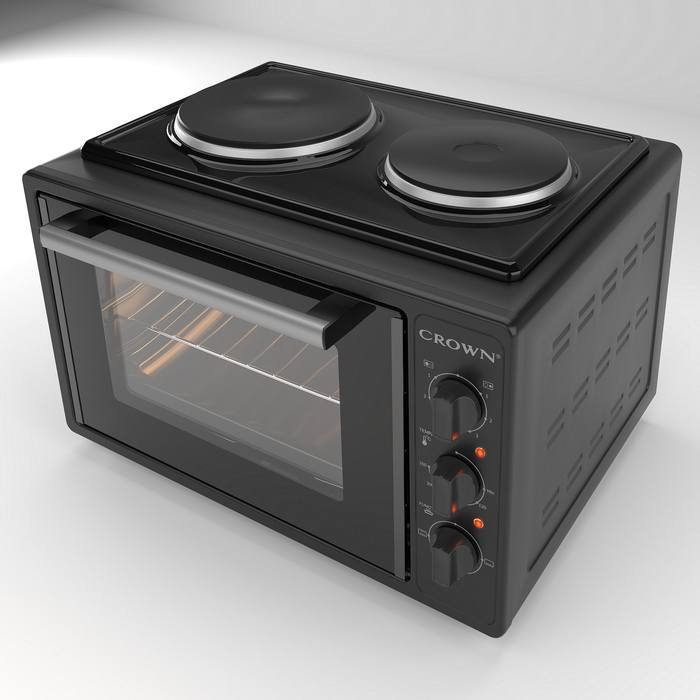 Cooker (mini) Crown CMO-355BF, 2 current, Black