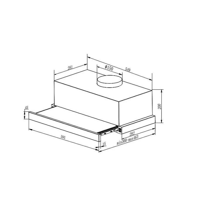 Built-in hood Crown CT6040BK