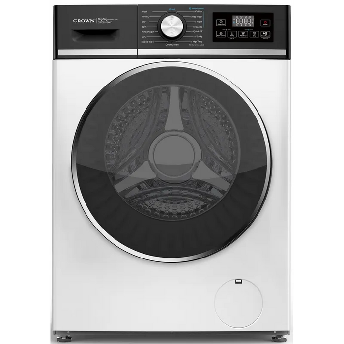 Crown CWD8512WY Washer Dryer, 1200 rpm, 5 kg, 8.00 kg, A, E, E, White