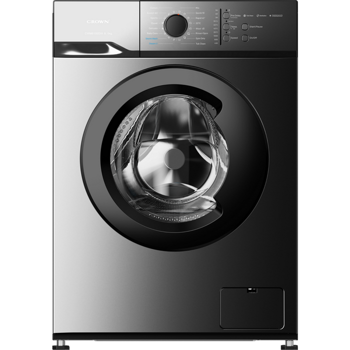 Washing machine Crown CWM6100DIX, 1000 rpm, 6.00 kg, A, Inox