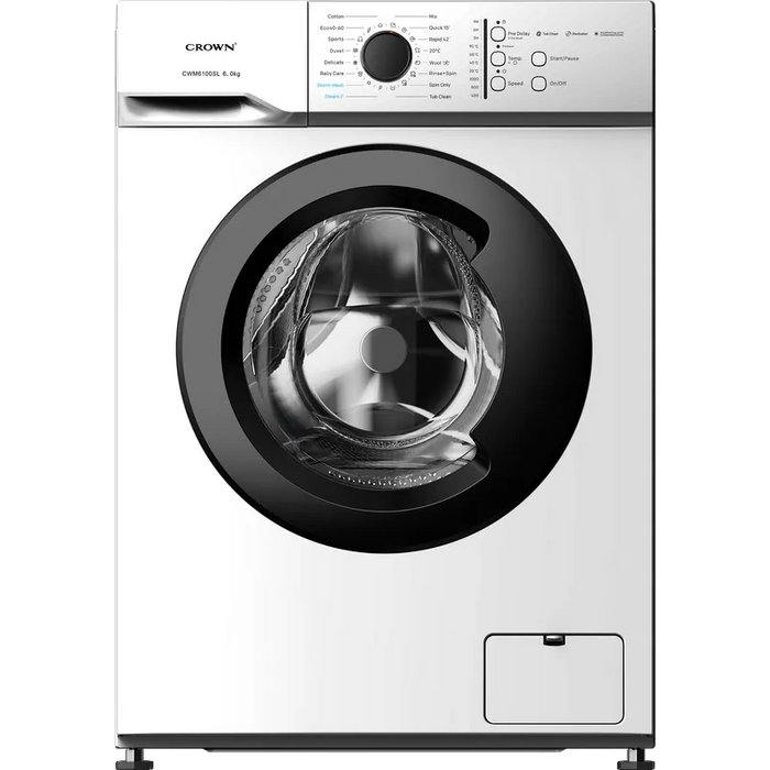 Crown CWM6100SL Washing Machine, 1000 rpm, 6.00 kg, A, White