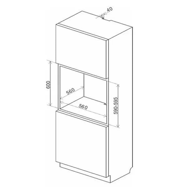 Built-in oven Crown FCM 510AIX, 65, A, Mechanical