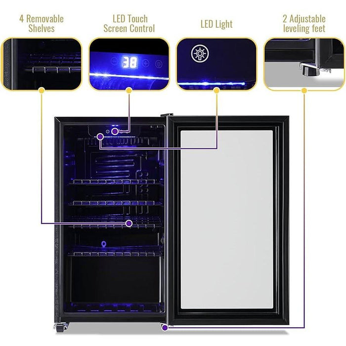 Mini bar Crown SC85BL, 85 l, E, Black