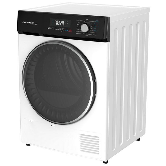Crown TDC8016WY dryer, 8 kg, E, White