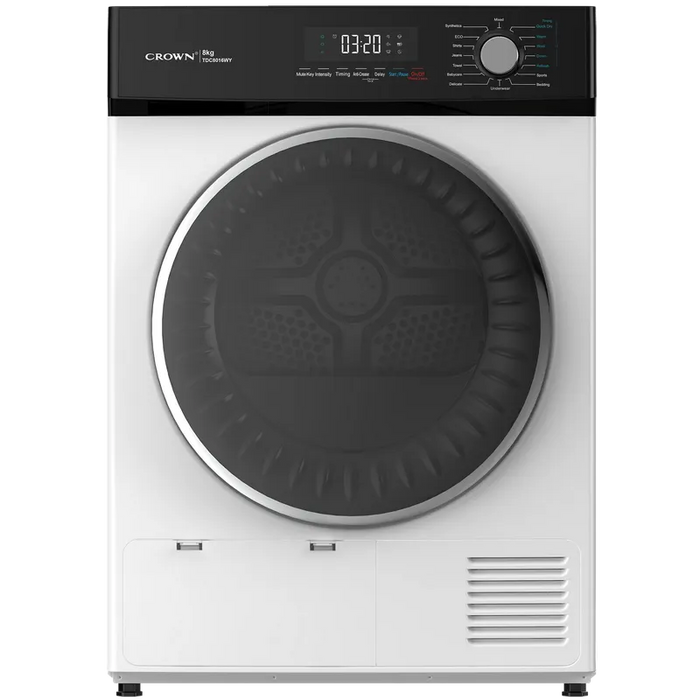 Crown TDC8016WY dryer, 8 kg, E, White
