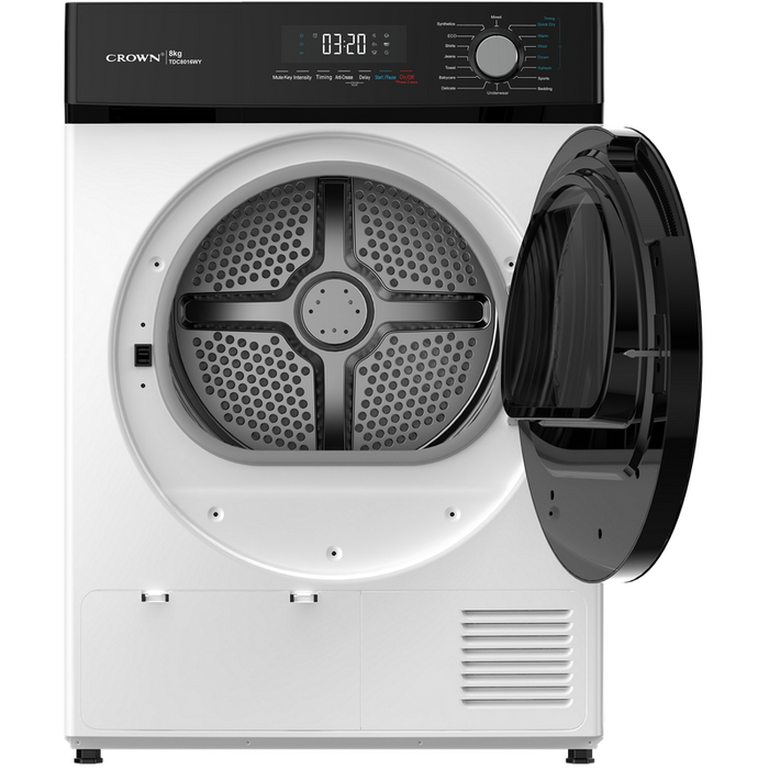 Crown TDC8016WY dryer, 8 kg, E, White