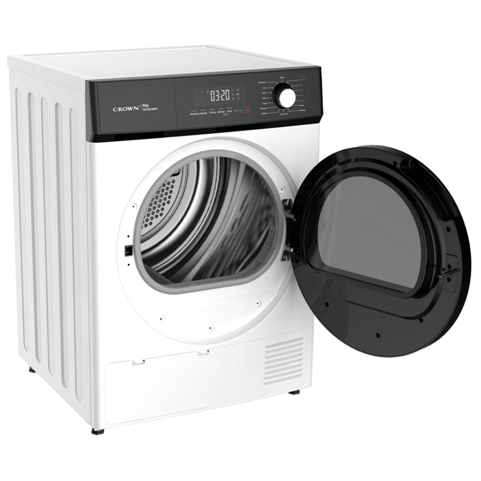 Crown TDC8016WY dryer, 8 kg, E, White
