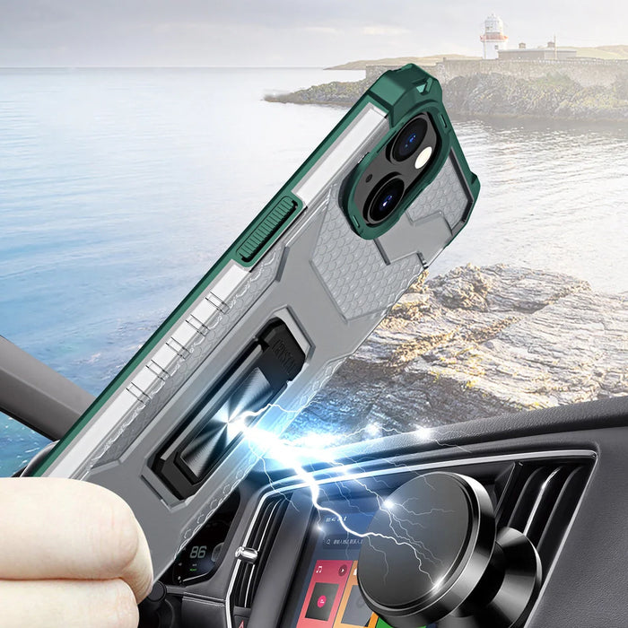 Crystal Ring Case Kickstand Tough Rugged Cover for iPhone 12 green - Cell phone cases and covers<<<HurtelXML