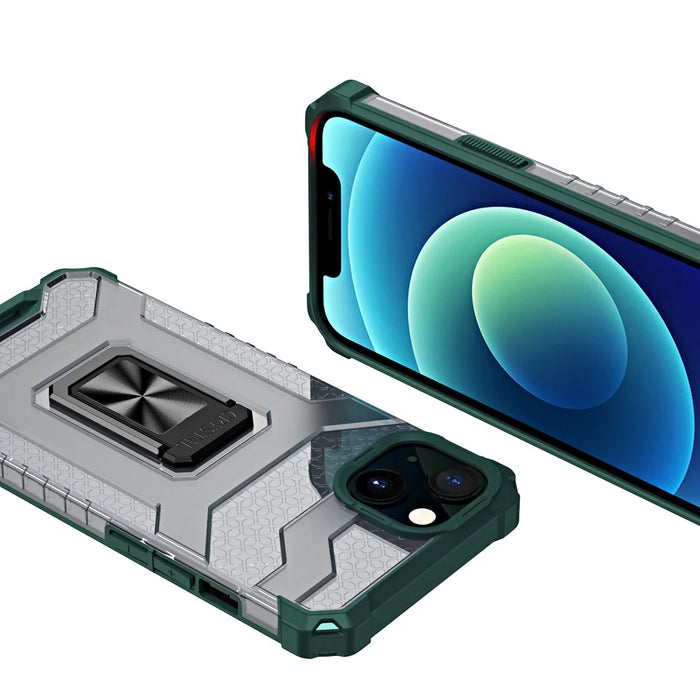 Crystal Ring Case Kickstand Tough Rugged Cover for iPhone 12 mini green - Cell phone cases and covers<<<HurtelXML