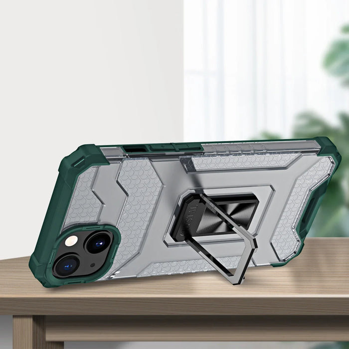 Crystal Ring Case Kickstand Tough Rugged Cover for iPhone 12 mini green - Cell phone cases and covers<<<HurtelXML