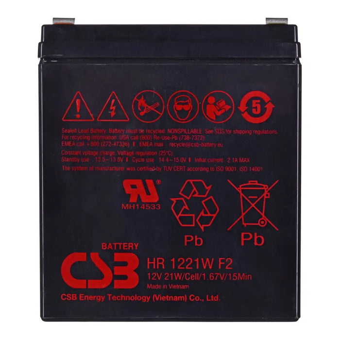 CSB HR1221WF2 12V 5.3Ah battery - BatteriesZSI-AKU<<<Emergency power systemZSI<<<ActionPL