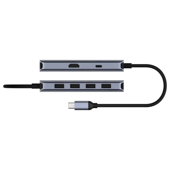 Cudy UH500 interface hub USB 3.2 Gen 1 (3.1 Gen 1) Type-C 5000 Mbit/s Grey Silver - USB HubsPER-HUB<<<Input / Output