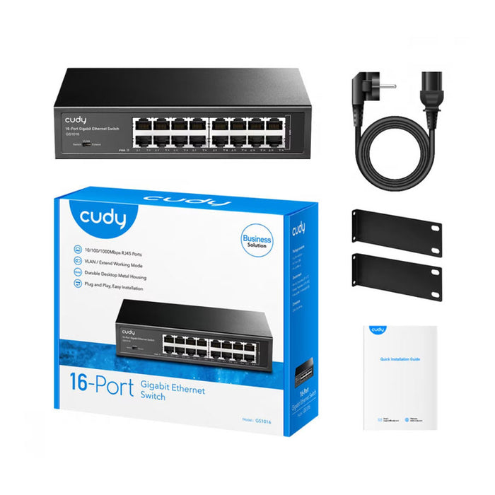 Switch Cudy GS1016, 16 ports, 10/100/1000, Auto-MDI/MDIX
