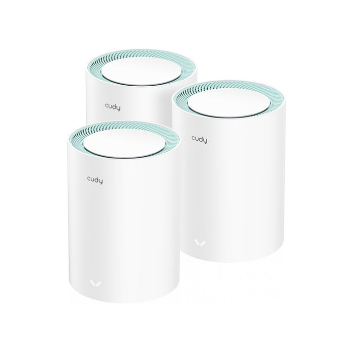 Wireless router Cudy M1300, 3-pack, AC1200 Dual Band, 2.4/5 GHz, 300 - 867 Mbps