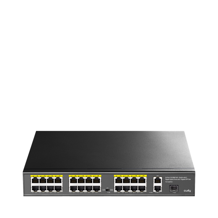 Switch Cudy FS1026PS1, 24 x 10/100 PoE+ Switch 2 x Gigabit ports, 1 x SFP Slot