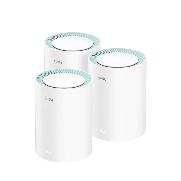 Wireless router Cudy M1300, 3-pack, AC1200 Dual Band, 2.4/5 GHz, 300 - 867 Mbps