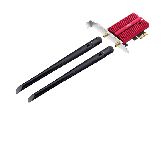 Network card Cudy WE9300, PCIe, 3-band, 5.7 Gbps, 2.8 Gbps, 688 Mbps, WiFi 7, Bluetooth 5.4
