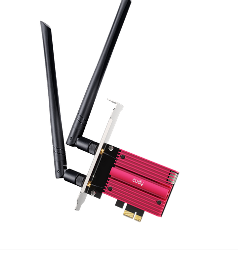Network card Cudy WE9300, PCIe, 3-band, 5.7 Gbps, 2.8 Gbps, 688 Mbps, WiFi 7, Bluetooth 5.4
