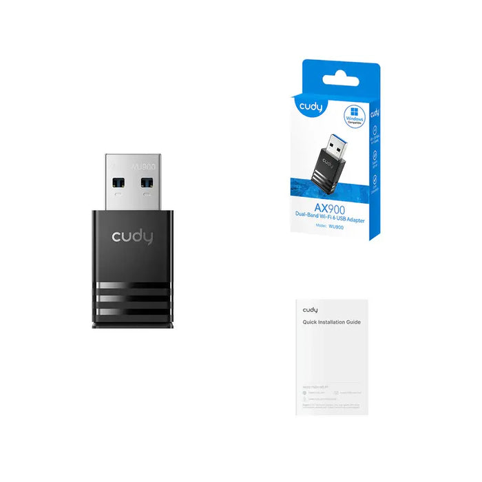 Cudy WU900 WiFi 6 Wireless Adapter, 900 Mbps, USB 2.0