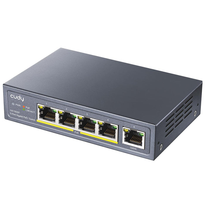 Switch Cudy GS1005P, 5 ports, 10/100/100, PoE+ Switch 60W, Uplink port