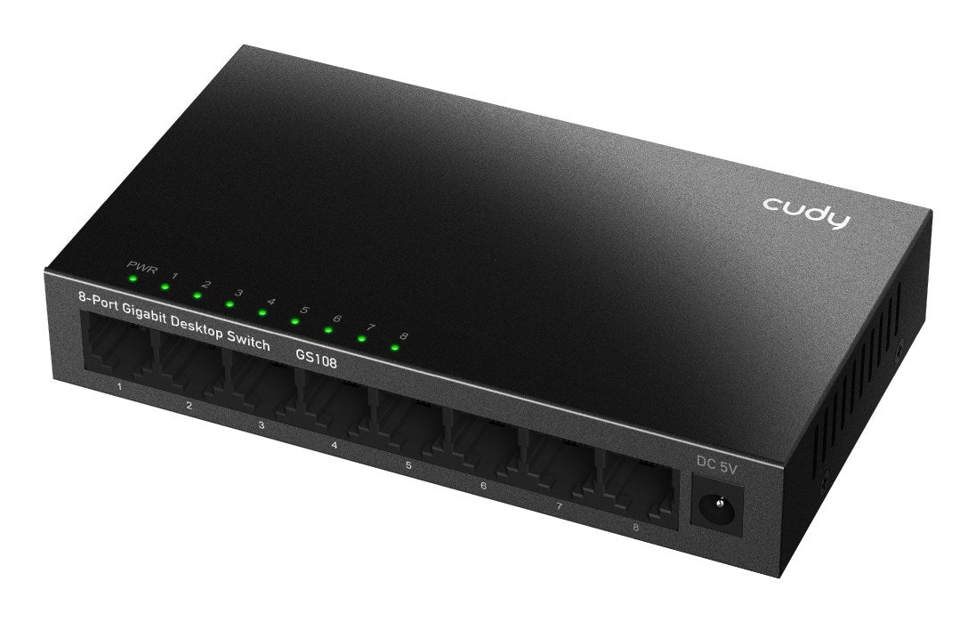 Switch Cudy GS108, 8 ports, 10/100/1000, Auto-MDI/MDIX, Metal housing
