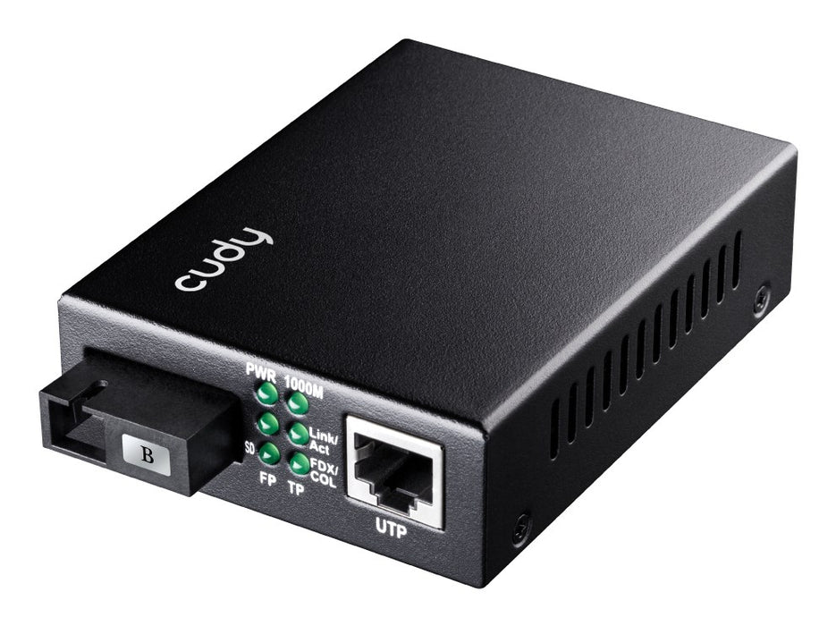 Cudy MC100GSB-60B network media converter 1000 Mbit/s Multi-mode, Single-mode Black