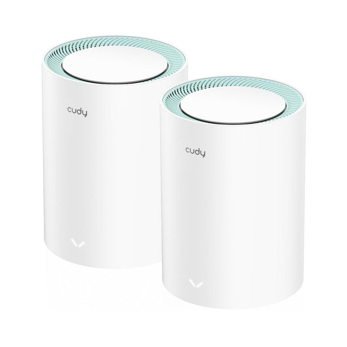 Wireless router Cudy M1300, 2-pack, AC1200 Dual Band, 2.4/5 GHz, 300 - 867 Mbps