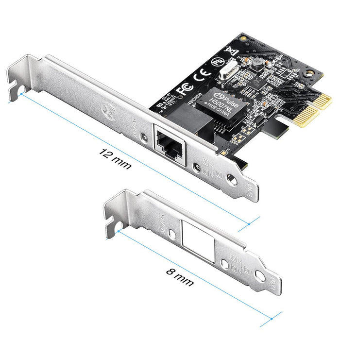 Network card Cudy PE10, PCIe, 3-band, 1 x 10/100/1000 Mbps