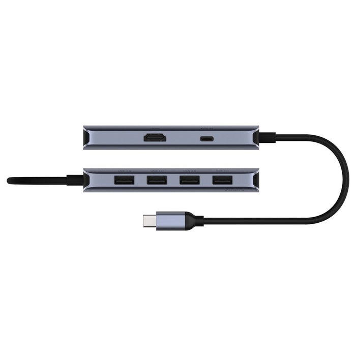 Cudy UH500 laptop dock/port replicator USB 3.2 Gen 1 (3.1 Gen 1) Type-C Grey, Silver