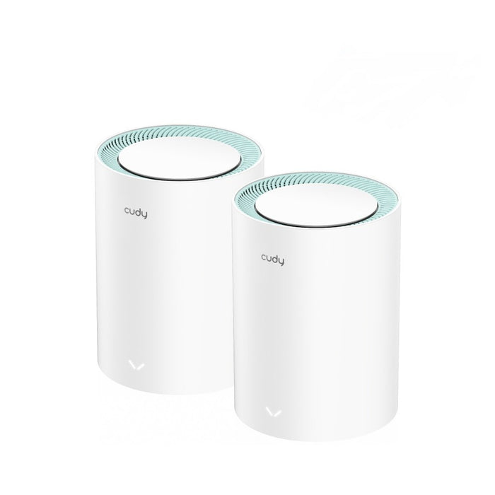 Wireless router Cudy M1300, 2-pack, AC1200 Dual Band, 2.4/5 GHz, 300 - 867 Mbps